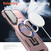 For Samsung Galaxy A05s Shield Frame Holder MagSafe Phone Case(Rose Gold)