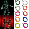 Flexible LED Light EL Wire String Strip Rope Glow Decor Neon Lamp USB Controlle 3M Energy Saving Mask Glasses Glow Line F277(Pink Light)
