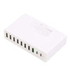 MFT-03Q 10 in 1 65W QC3.0 USB Smart Fast Charger, EU Plug(White)