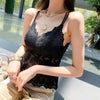 Women Beauty Back Sling Wrapped Chest Vest Crop Top Gathered Anti-Empty Bra Lingerie, Size: XL 63-75kg(Black)