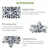 S925 Sterling Silver Winter Snowflakes Beads DIY Bracelet Necklace Accessories, Color:Silver