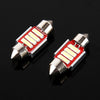 2 PCS 2W 100 LM 6000K 31MM 4 SMD-7020 LEDs Bicuspid Port Decoding Car Dome Lamp LED Reading Light, DC 12V(White Light)