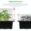 12-Hole Heightened Succulent Vegetable Seedling Pot With Lid(Black)