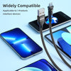ENKAY 180 Degrees Rotating USB to 8 Pin Charging Data Cable with LED Light, Length:2m(Purple)