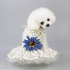 Breathable Daisy Pet Skirt, Blue, L | Dog/Cat Summer Clothes
