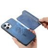 For Redmi K70 / K70 Pro 5G Retro MagSafe Zipper Wallet Card Bag Back Phone Case(Blue)