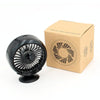F102 Vehicle Dashboard Multi-function USB Colorful Lights Fan(Silver)