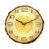12 Inches Wood Grain Annual Ring Quartz Silent Clock Wall Clock, Style:MW012-12 (28x30 cm)
