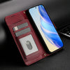 For Asus ROG Phone 8 / 8 Pro Multi-Card Slots Zipper Wallet Leather Phone Case(Dark Red)