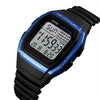 SKMEI 1278 Fashionable Outdoor 50m Waterproof Digital Watch Student Sports Wrist Watch Support 5 Group Alarm Clocks(Blue)
