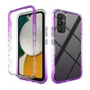 For Samsung Galaxy A34 5G Shockproof Clear Gradient PC + TPU Phone Case(Purple)