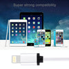 1m 3A 8 Pin to USB Data Sync Charging Cable for iPhone, iPad, Diameter: 4 cm(White)