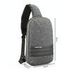KINGSONS KS3188W Business Casual One-Shoulder Bag Large Capacity Anti-Theft Chest Bag(Gray)
