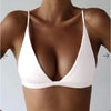 Summer Sexy Bikinis Women Swimsuit High Waisted Bathing Suits Swim Halter Push Up Bikini Padded Bra Bralette Swimwear, Size:S(WHITE)