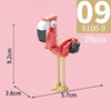 LELE BROTHER 9100-9 Flamingo Bird Paradise Small Particle Children Early Learning Puzzle Building Blocks Toy