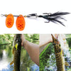 HENGJIA SP304 6.5cm 13g Feather Hook Rotating Sequin Road Lure Bait(Orange Red)