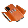 For Samsung Galaxy Note 20 Double Buckle PU + TPU Shockproof Magnetic Protective Case with Card Slot & Holder(Brown)