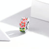 S925 Sterling Silver Colorful Flowers Beads DIY Bracelet Necklace Accessories