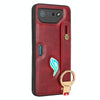 For Asus ROG Phone 7 / ROG7 Wristband Leather Back Phone Case(Red)