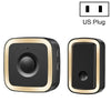 CACAZI A58 Wireless Doorbell, Plug-in, No Battery, 300m Range, US Plug, Black/Gold