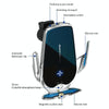Car Cell Phone Holder Wireless Charger Aromatherapy Spray(Black)