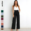 Women Suit Trousers Casual Versatile Wide Leg Trousers Temperament Commuter Pants, Size: M(Black)