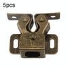 5pcs Antique Old- Style Short Foot Door Clip Buckle Household Closet Cabinet Door Catches, Style: With Screw(Green)