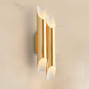 warm light Modern Wall Lamp LED Aluminum Alloy Pipe Lighting, Style:Double-tube Gold