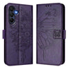 For Samsung Galaxy A26 5G Global Embossed Butterfly Leather Phone Case(Dark Purple)
