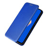 For Asus Zenfone 9 Carbon Fiber Texture Flip Leather Phone Case(Blue)