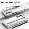 For Samsung Galaxy Z Fold5 Integrated PC + PU Phone Case with Pen / Pen Box(White)