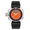 SANDA 3008 Multifunctional Men Outdoor Sports Noctilucent 50m Waterproof Digital Wrist Watch (Black+Orange)