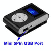 TF / Micro SD Card Slot MP3 Player with LCD Screen, Metal Clip(Black)