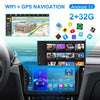 A3196 10 Inch Car Android Large Screen Navigation Central Control Screen 2+64G Player with CarPlay, Style:Standard+12Lights Camera