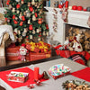 20pcs /Pack Christmas Food Snack Tray Christmas Party French Fries Paper Tray