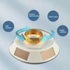 14cm  Solar Energy Spinning Display Stand with LED Light for Jewelry Crystal Product Display, Style: Black Transparent