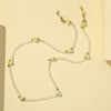 Mask Anti-Lost Beads Hanging Chain Fashion Crystal Beads Small Flower Glasses Chain(White Flowers)