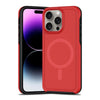 For iPhone 14 Pro Max Shockproof MagSafe Armor PC Hybrid TPU Phone Case(Red+Black)