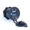 KWG-P1 Car Motorcycle Ship Modified USB Charger 5V 3.1A With Blue LED Lamp Display Waterproof And Dustproof Car Charger