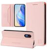For Samsung Galaxy XCover 5 RC01 Dual-Folded Magnetic Suction RFID Leather Phone Case(Pink)