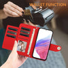 For Samsung Galaxy A26 5G Rhombic Texture Flip Leather Phone Case with Lanyard(Red)