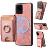 For Samsung Galaxy S20 Ultra Retro Splitable Magnetic Stand Card Bag Leather Phone Case(Pink)