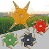 Toothed Mower Blade Six-Leaf Cyclone Blade Agricultural Weeder Parts(Golden Blade Bagged Yellow)