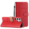 For Samsung Galaxy S25 Ultra 5G Cowhide Texture Stitching Leather Phone Case(Red)