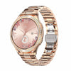 AK53 IP67 BT5.2 1.32inch Smart Watch Support Voice Call / Health Monitoring, Style:Pearl Steel Strap(Gold)