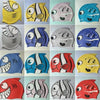 Ear Protection Small Fish Pattern Diving Cap Children Silicone Swimming Cap(A)