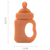 Baby Silicone Teether Bottle Bite Teether Teething Stick, Color: Without Box Milk White
