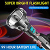 Strong Light Flashlight USB Rechargeable LED Super Bright Long-range Outdoor Lighting(Black)