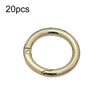 20pcs Zinc Alloy Spring Ring Metal Open Bag Webbing Keychain, Specification: 4 Points Light Gold