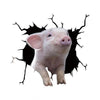 6pcs/Set Creative Broken 3D Pig Car Stickers